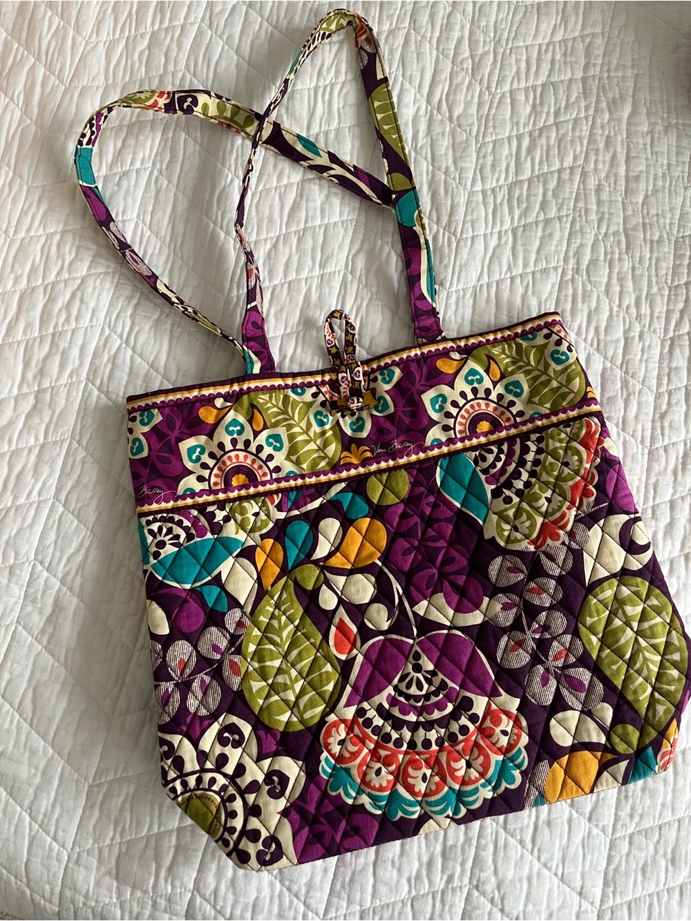 Vera Bradley Quilted Tote in Plum Crazy
